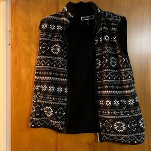 Black and White Patterned Vest